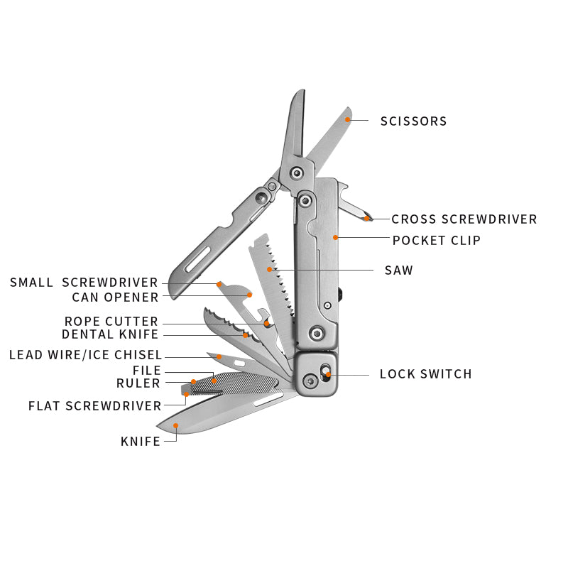 Multitool Hand Tool Screwdriver Mini Plier Portable Stainless Pocket Folding Pliers