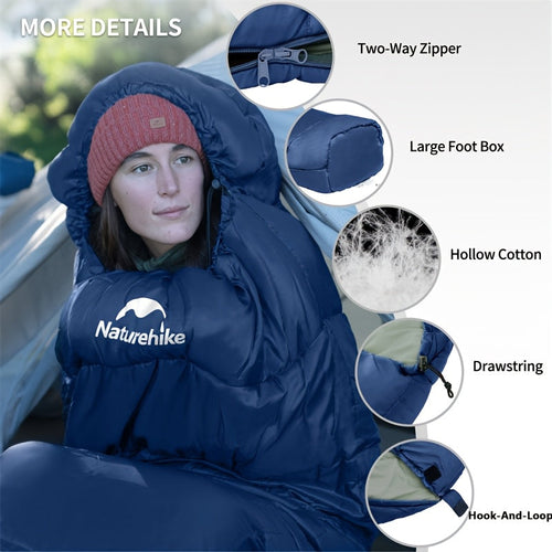 4-Season Lightweight Mummy Sleeping Bag for Camping